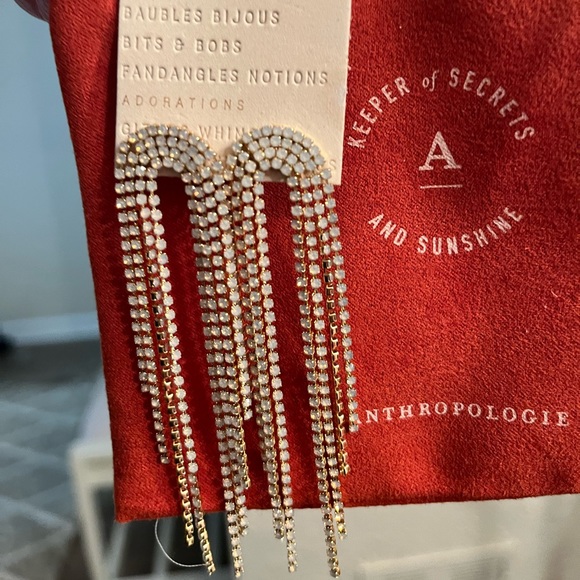 Anthropologie Crystal Crescent earrings - Picture 2 of 4